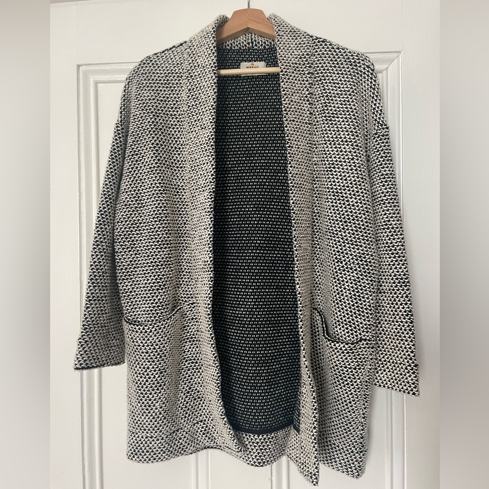 Marine Layer Black & White Cardigan